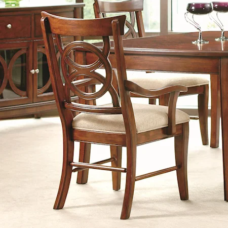 Dining Arm Chair with Wood Veneers